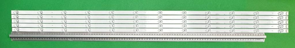 Zestaw listew LED do naprawy podświetlenia telewizora HISENSE 58" zestaw 5szt X CRH-BXK58Y3U913030T51215E-REV1.6 HD580Y3U91-L2+2021061101+SVH580A27 , 12LED , 1100MM , 3V ,