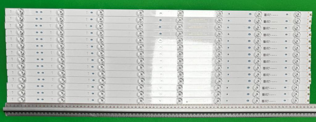 Zestaw listew LED do naprawy podświetlenia telewizora BAUHN 75" zestaw 14szt x JL.D75081330-140AS-M JL.D75081330-253AS-M , 8LED , 835MM , 3V ,