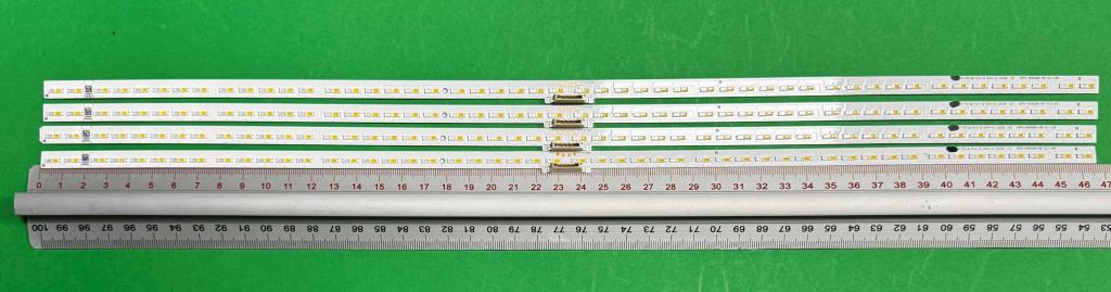 Zestaw listew LED do naprawy podświetlenia telewizora SAMSUNG 85" zestaw 4szt x BN96-50494A V0T6-850SM0-R0 19.11.06 , 50LED , 466MM , 3V , podwójna barwa światła : niebieska i biała ,