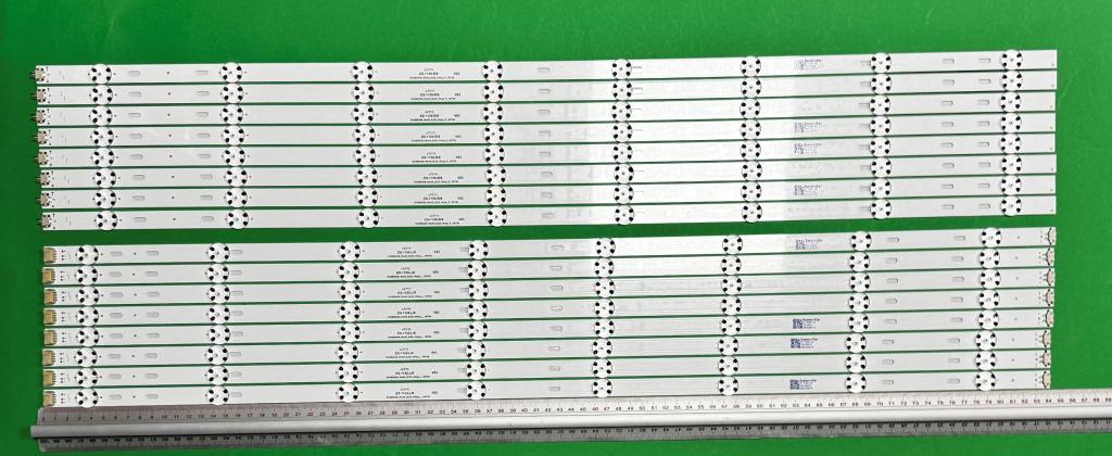 Zestaw listew LED do naprawy podświetlenia telewizora VIZIO 80" zestaw 16szt , 8szt X SVG800A06_Rev02_8LED_Wicop_L_160728 & 8szt X SVG800A06_Rev02_8LED_Wicop_R_160728 , 8LED , 843MM , 3V ,