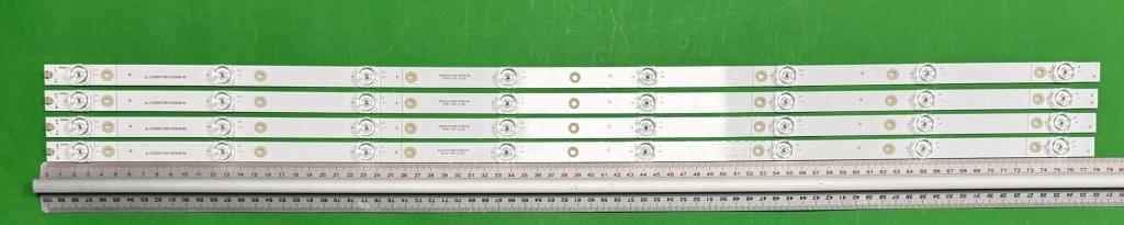 Zestaw listew LED do naprawy podświetlenia telewizora HISENSE 43" zestaw 4szt x JL.D42581330-003AS-M , 8LED , 779MM , 3V ,