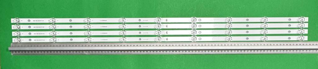 Zestaw listew LED do naprawy podświetlenia telewizora TD SYSTEMS / KIANO 50" zestaw 4szt x MSG-T500-3030-IC29-09 , 9LED , 914MM , 3V ,