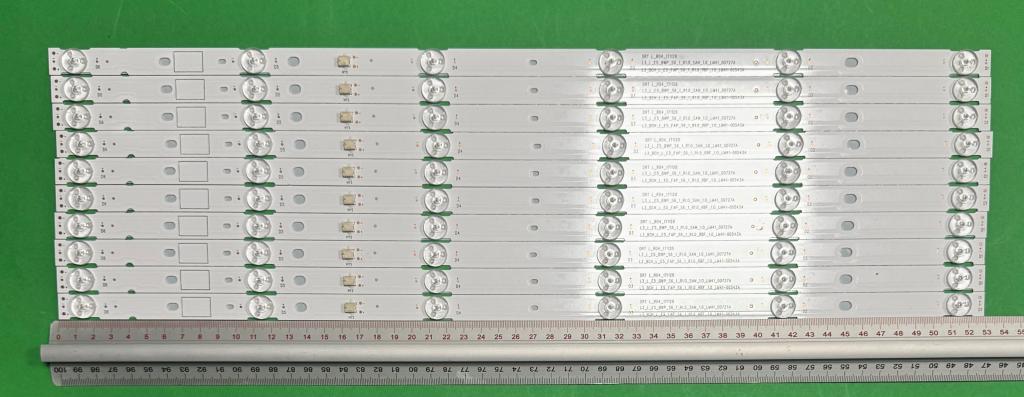 Zestaw listew LED do naprawy podświetlenia telewizora SONY 55" zestaw 10szt x L3_BCH_L_E5_FAP_S6_1_R1.0RBF_1.0_LM41-00543A , 6LED , 530MM , 3V ,