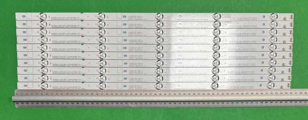 Zestaw listew LED do naprawy podświetlenia telewizora HISENSE 55" zestaw 10szt x JL.D55051330-003LS-M / EVERLIGHT-LBM550M0501-LE-5(0) , 5LED , 559MM , 3V ,