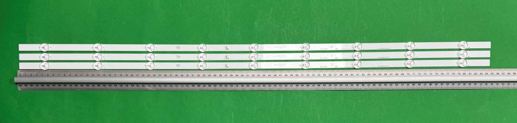 Zestaw listew LED do naprawy podświetlenia telewizora XIAOMI 43" zestaw 3szt x LBM430M0901-GQ-3(HF)(O) 210BZ09D0B339BH00E H195+M6D+D33 S ZC229 , 9LED , 840MM , 3V ,