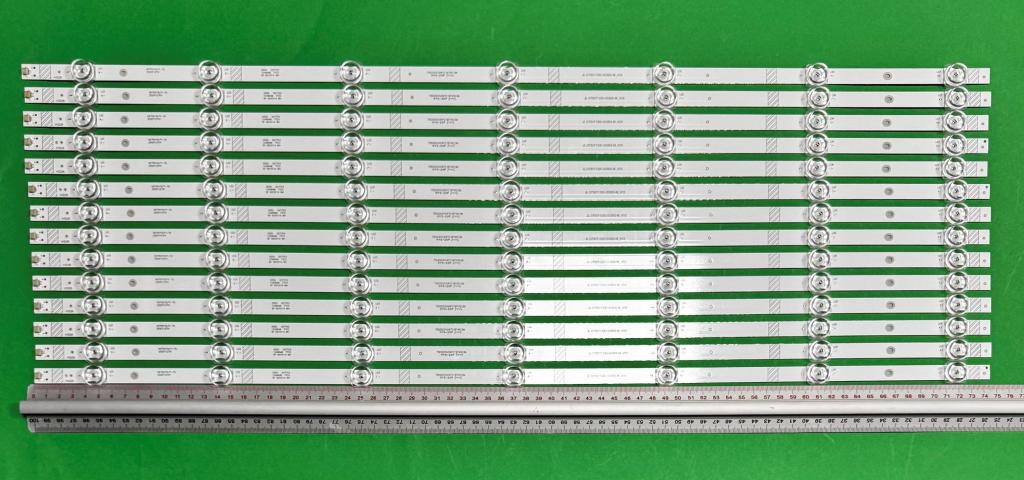 Zestaw listew LED do naprawy podświetlenia telewizora HISENSE 75" zestaw 14szt x JL.D75071330-003BS-M_V03 HD750M2U71 + 2022033101 HD750Y3U71-T0 , BD750H1U71-TAL3K2-5-13 , BD750Y3U-LB71T0L2-8-7 , HT1254968 , 7LED , 745MM , 3V ,