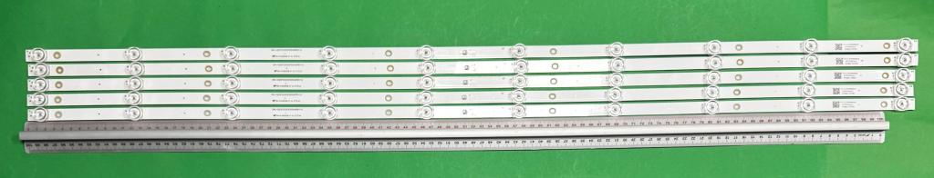 Zestaw listew LED do naprawy podświetlenia telewizora HISENSE 55" zestaw 5szt x KJ55D10-ZC66AG-03 2019-08-17 10S1P CRH-CQ55F2030301005A81REV1.0 , 10LED , 1050MM , 3V ,