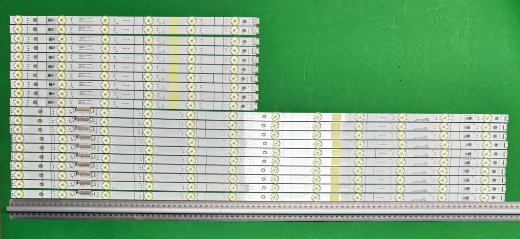 Zestaw listew LED do naprawy podświetlenia telewizora HISENSE 65" zestaw 20szt , 10szt X LB65085 V0 & 10szt X LB65085 V1, SH65D18L-ZC42AG-14 , SH65D18R-ZC42AG-14, JHD650X3U81-TA-2019092602, 303SH650047, 303SH650048 , 6V ,