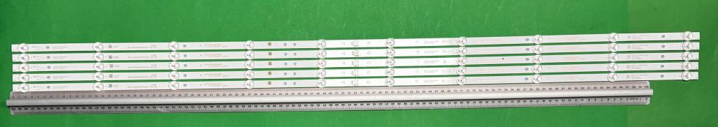 Zestaw listew LED do naprawy podświetlenia telewizora HISENSE 55" zestaw 5szt X CX55D10-ZC52AG-02 ZX55ZC332M10A0V2-K600 CRH-K55K6003030T0510778-REV1.7 I ZX55ZC332M10A0A4 JL.D550A1330-114ES-M , 10LED , 1082MM , 3V ,