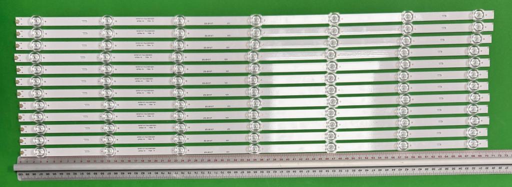 Zestaw listew LED do naprawy podświetlenia telewizora HISENSE 75" zestaw 12szt x LB7502J V0 HD750Y1U71-TAL2+2020102201 , 7LED , 704MM , 3V ,
