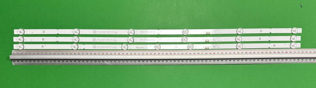 Zestaw listew LED do naprawy podświetlenia telewizora SKYWORTH 40" zestaw 3szt , 2szt X MS-L2815-L V2 A , 7LED , 3V , 717MM & 1szt X MS-L2815-R V2 B , 6LED , 3V , 717MM , MS-L2757 , MS-L2958 ,