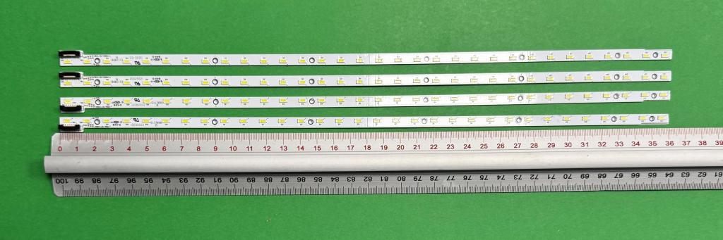 Zestaw listew LED do naprawy podświetlenia telewizora TOSHIBA 58" zestaw 4 szt , 2szt X V580H1-LS6-TLEM3 & 2szt X V580H1-LS6-TREM3 , 32LED , 360MM , 6V ,