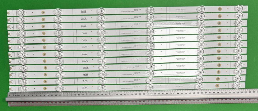 Zestaw listew LED do naprawy podświetlenia telewizora HISENSE 65" zestaw 12szt x JL.D65061330-003MS-M_V01 HD650Y3U51-T0L4 , 6LED , 612MM , 3V ,