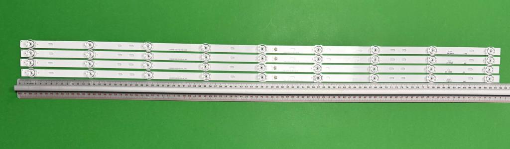Zestaw listew LED do naprawy podświetlenia telewizora SKYTECH 50" zestaw 4szt x JL.D50091330-315CS-M_V03 19AF430 D210421 T411 1.17.01000014S-000 000175 MS-L4703 AMG50F1MSF220712 , 9LED , 913MM , 3V , niebieskie światło ,