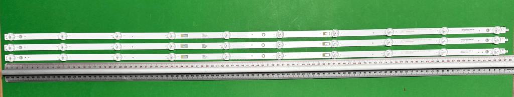 Zestaw listew LED do naprawy podświetlenia telewizora JVC / SHARP 50" zestaw 3szt X LED50D10A-ZC62AG-03D 2024-06-11 10S1P 30350010003D 50D3503V2W10C1B98012M , 10LED , 979MM , 3V ,
