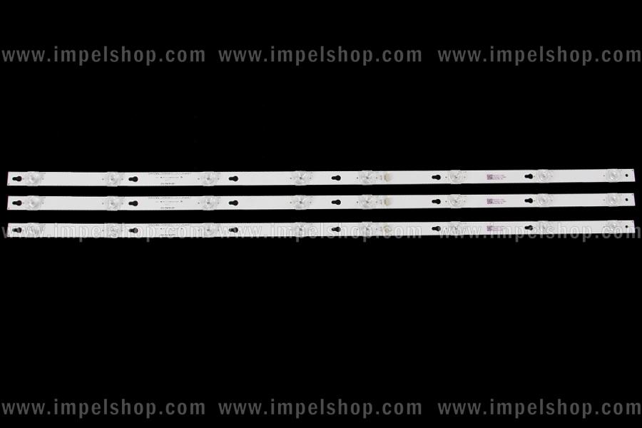 Zestaw listew LED do naprawy podświetlenia telewizora TCL 43" zestaw 3szt X OEM43LB06_LED3030F2.1_V1.2_20160513/ZM-GS-1615 4C-LB4308-ZM02J 6AN G0019 00147 10167/ZM-GS-1615 4C-LB4308-ZM02J 6AN G0019 00167 10167 / TOT_43D2900_3X8_3030C_d6+-2d1_4S1PX2 REC.V2 2016/08/10 YHA-4C-LB4308-YH05J 200617-GS7XFQ-00214 ,