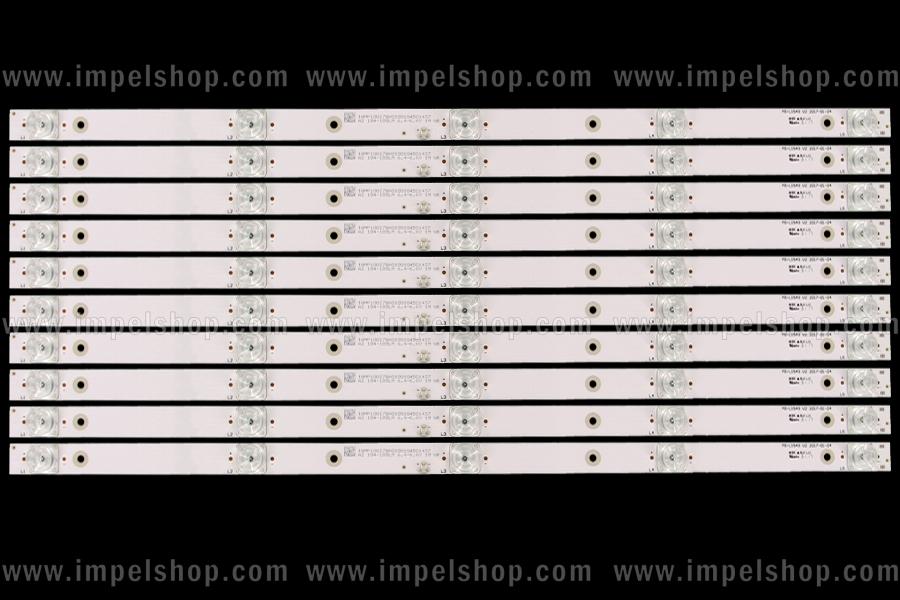 Zestaw listew LED do naprawy podświetlenia telewizora SUNNY 55" zestaw 10szt X MS-L1543 V2 2017-01-04 ,