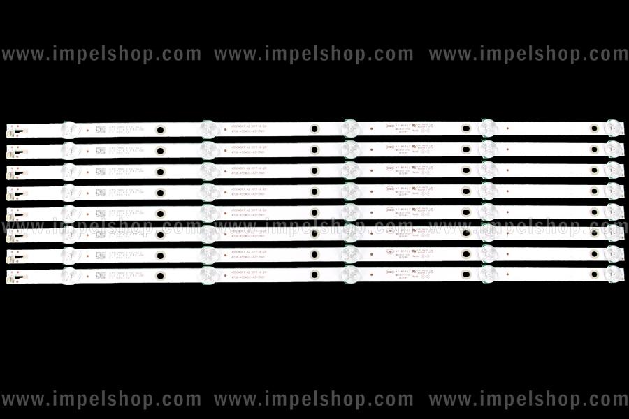 Zestaw listew LED do naprawy podświetlenia telewizora PHILIPS 55" zestaw 8szt X K550WDC1 A2 2017-8-28 4708-K55WDC-A2113N01 ,