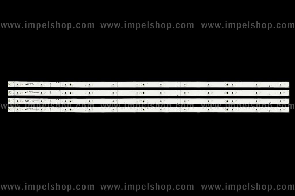 Zestaw listew LED do naprawy podświetlenia telewizora HISENSE 55" zestaw 4szt x SJ.HO.D5501201-3030BS-M-HF