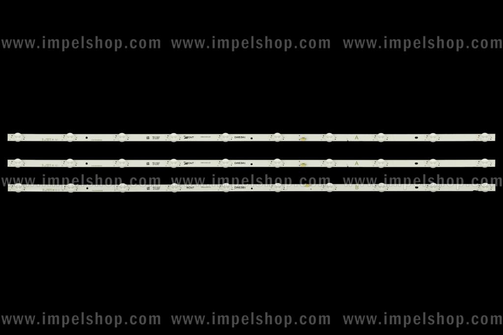 Zestaw listew LED do naprawy podświetlenia telewizora VIZIO 43" zestaw 3szt , 2A+1B x A:Vizio IC-B-VZAA43DA53A sj-IC-B-VZAA43DA53A/B
B:Vizio IC-B-VZAA43DA53B sj-IC-B-VZAA43DA53A/B